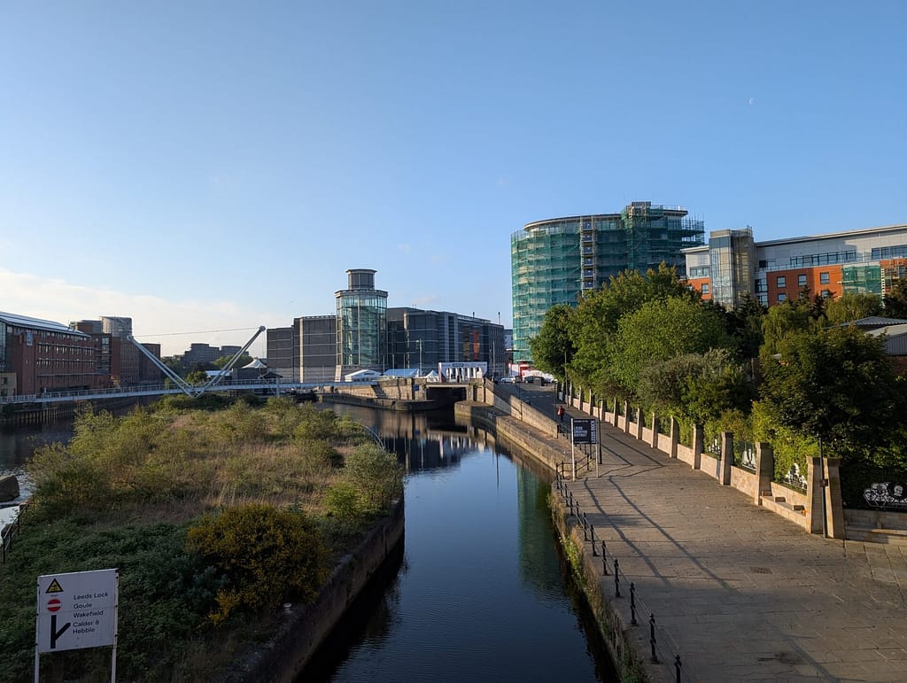 Leeds Royal Armouries from the canal
